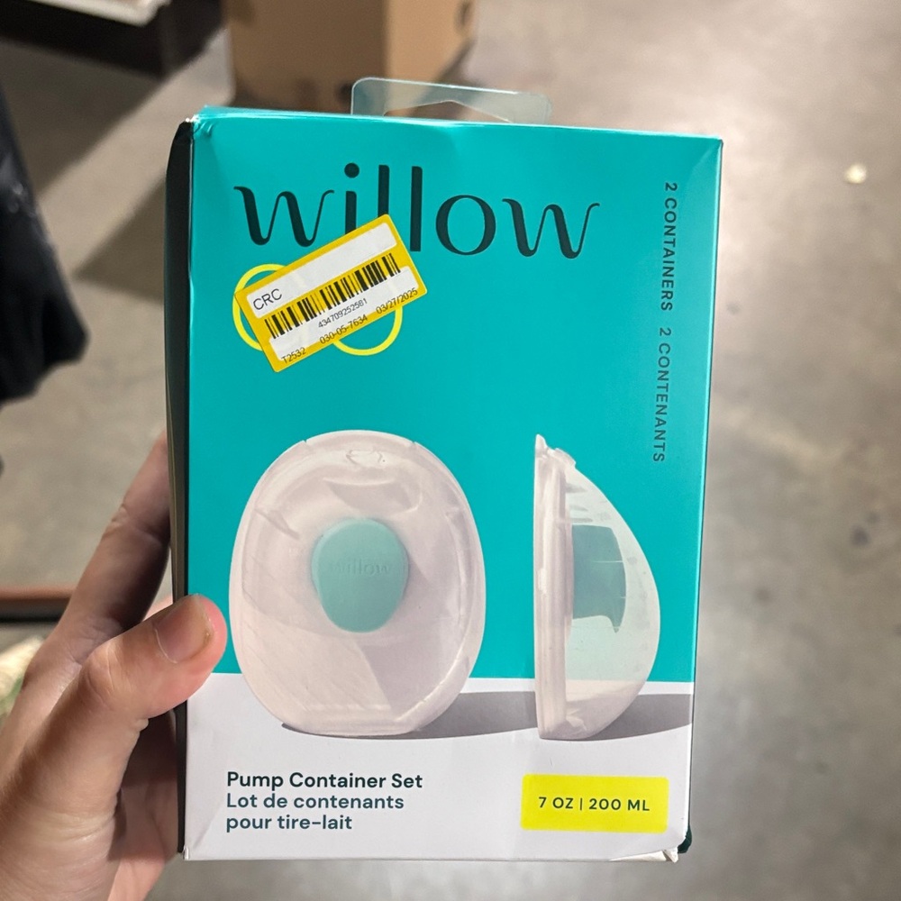 Willow Go Teal and White Milk Pump Storage Containers Set
